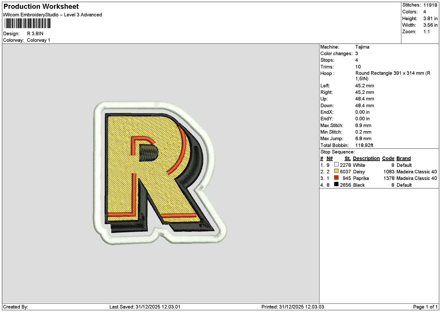 Karmelotext Separate Embroidery Files