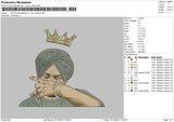 Sidhu Moosewala Clip Embroidery File 4 size