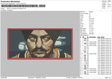 Sidhu Moosewala Rectangle Embroidery File 4 size