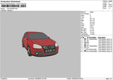 Red Car 1602 Embroidery File 6 sizes