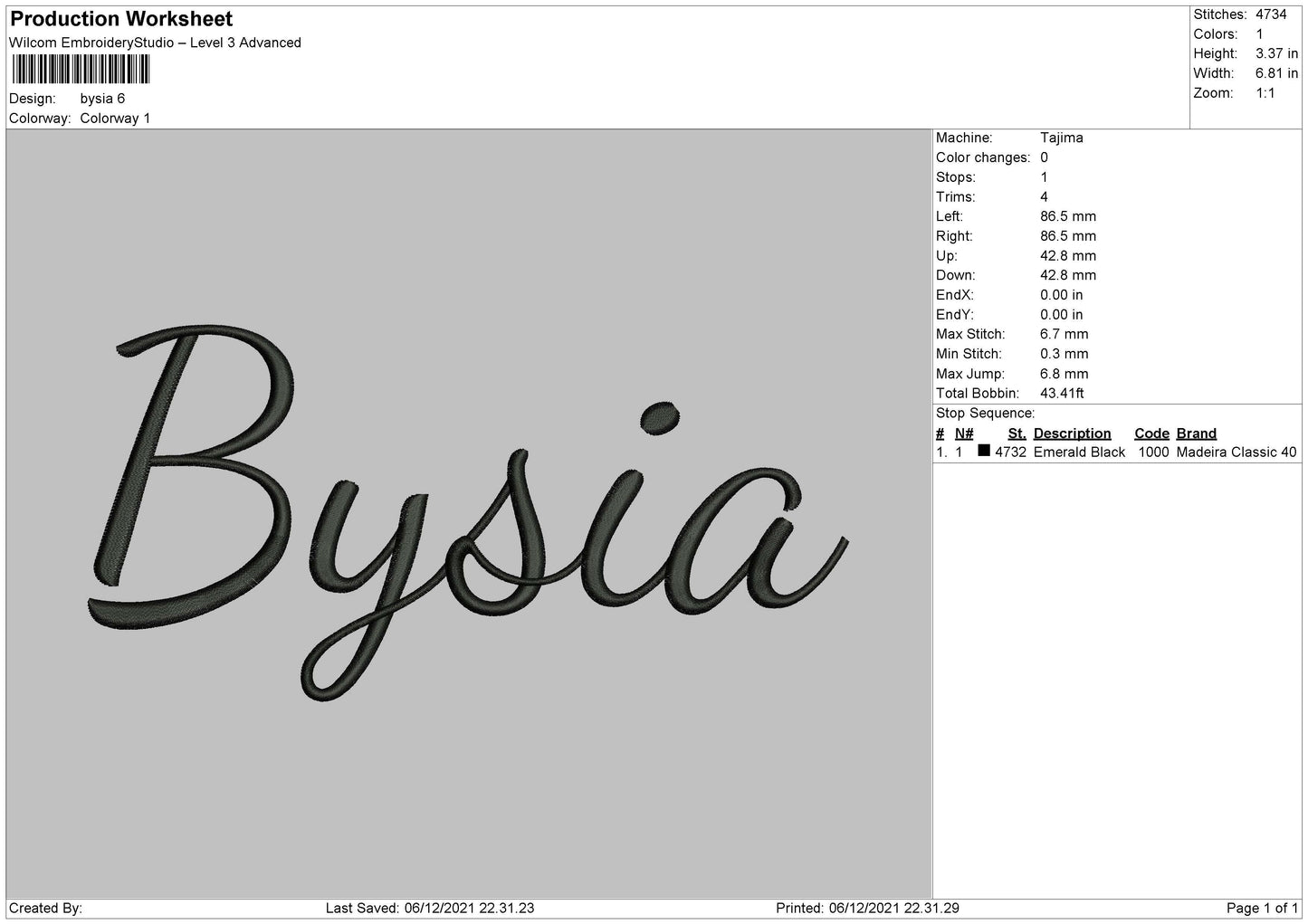 Bysia Embroidery Machine Design File 5 size