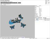 Nike Classic Butterflies Embroidery File 4 size