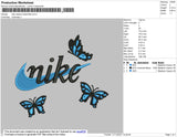 Nike Classic Butterflies Embroidery File 4 size