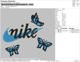Nike Classic Butterflies Embroidery File 4 size
