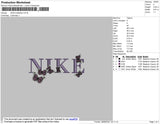 Nike Butterflies Embroidery File 4 size