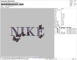 Nike Butterflies Embroidery File 4 size