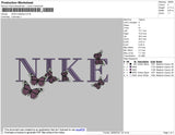 Nike Butterflies Embroidery File 4 size