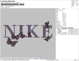 Nike Butterflies Embroidery File 4 size