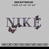 Nike Butterflies Embroidery File 4 size