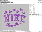 Nike Butterflies 002 Embroidery File 4 size