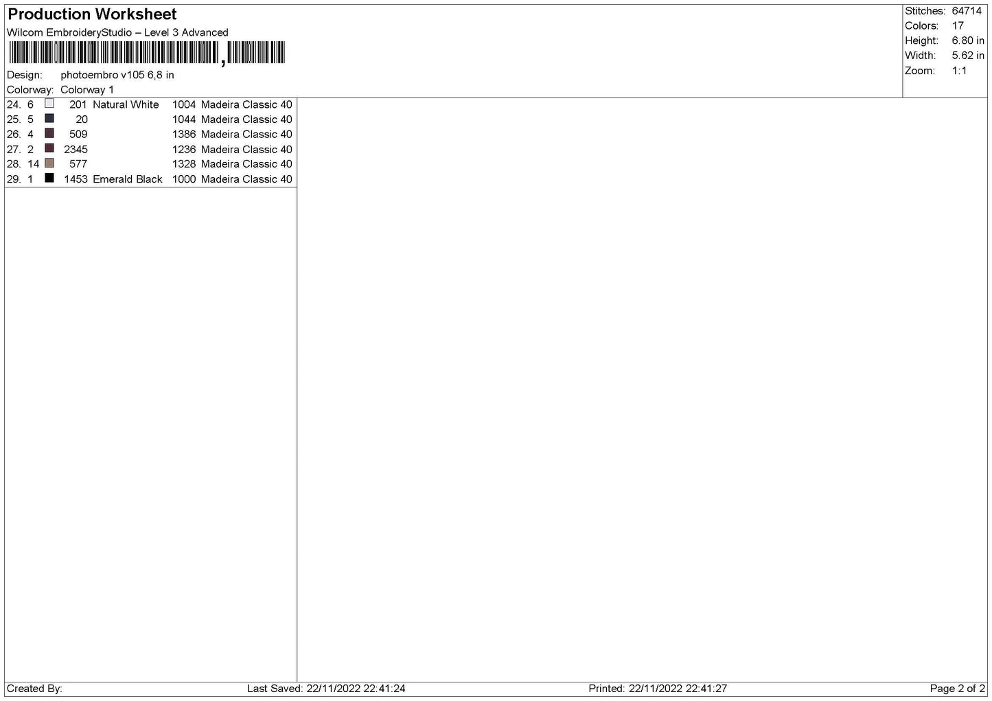 Photoembro V105 Embroidery file 6 sizes