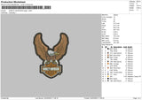 Harley Davidson Eagle Embroidery File 4 size