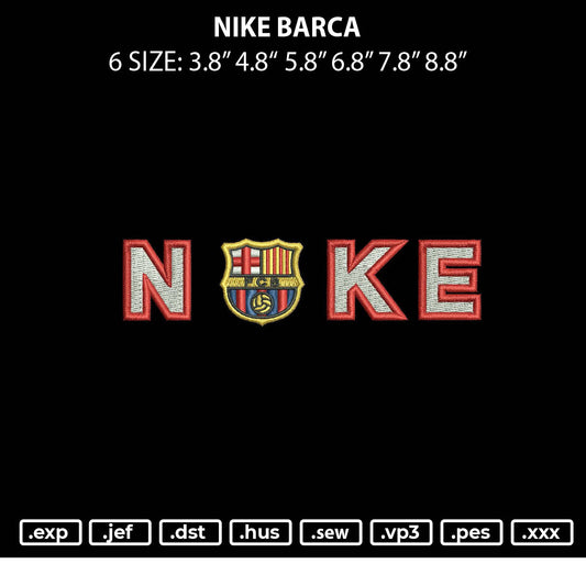 Nike Barca Embroidery File 6 sizes