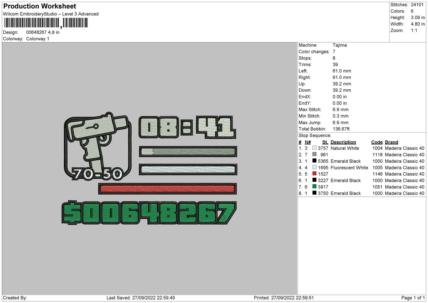 Gta San Embroidery File 6 sizes