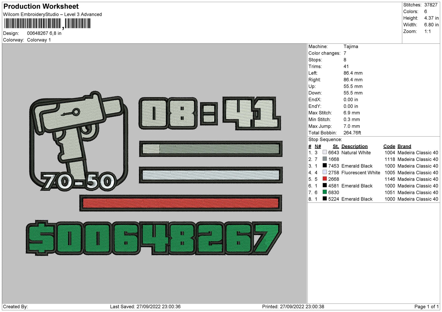 Gta San Embroidery File 6 sizes