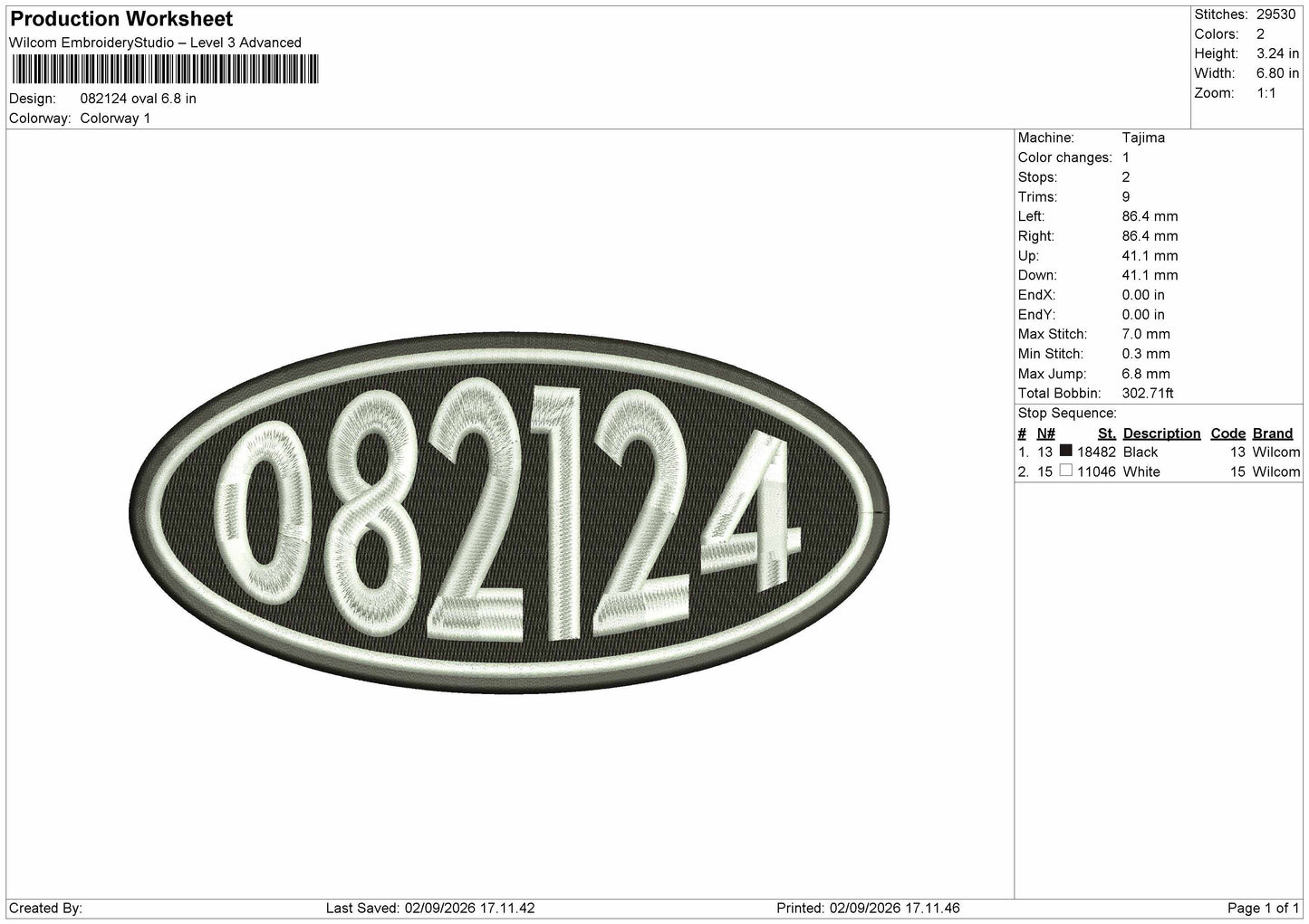 082 Oval Embroidery Machine Design File 6 sizes
