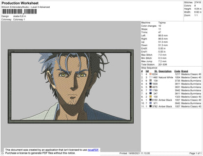 Okabe Embroidery File 4 size