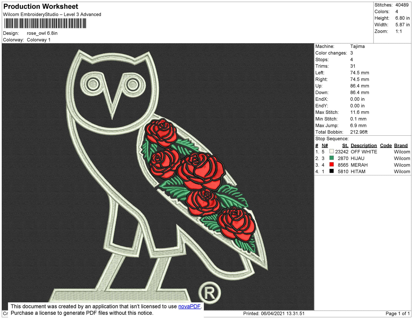 OWL OVO ROSE