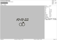 Date 0322 Embroidery File 6 sizes