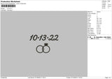 Date 0322 Embroidery File 6 sizes