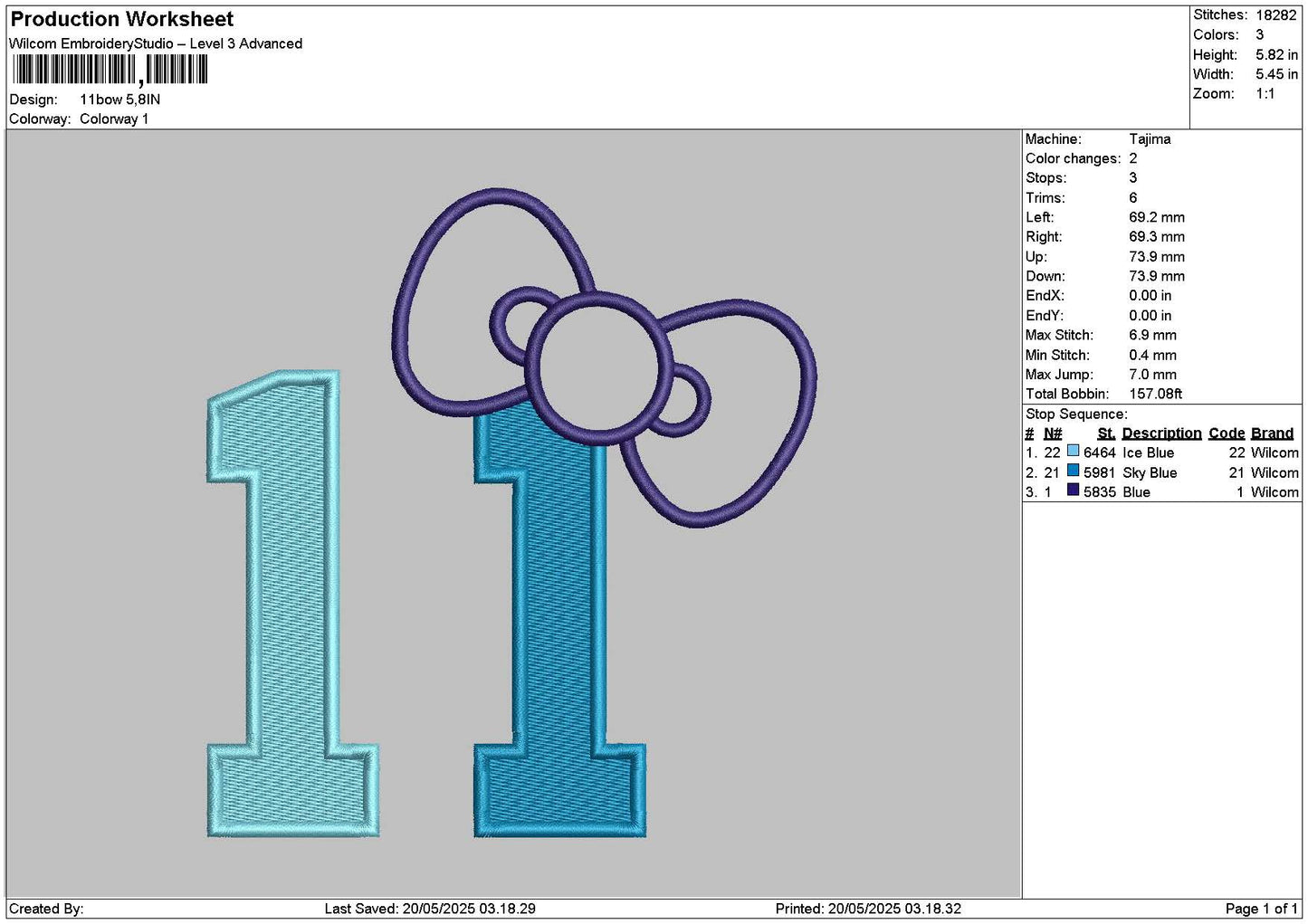 11 Bow App Embroidery File 6 sizes