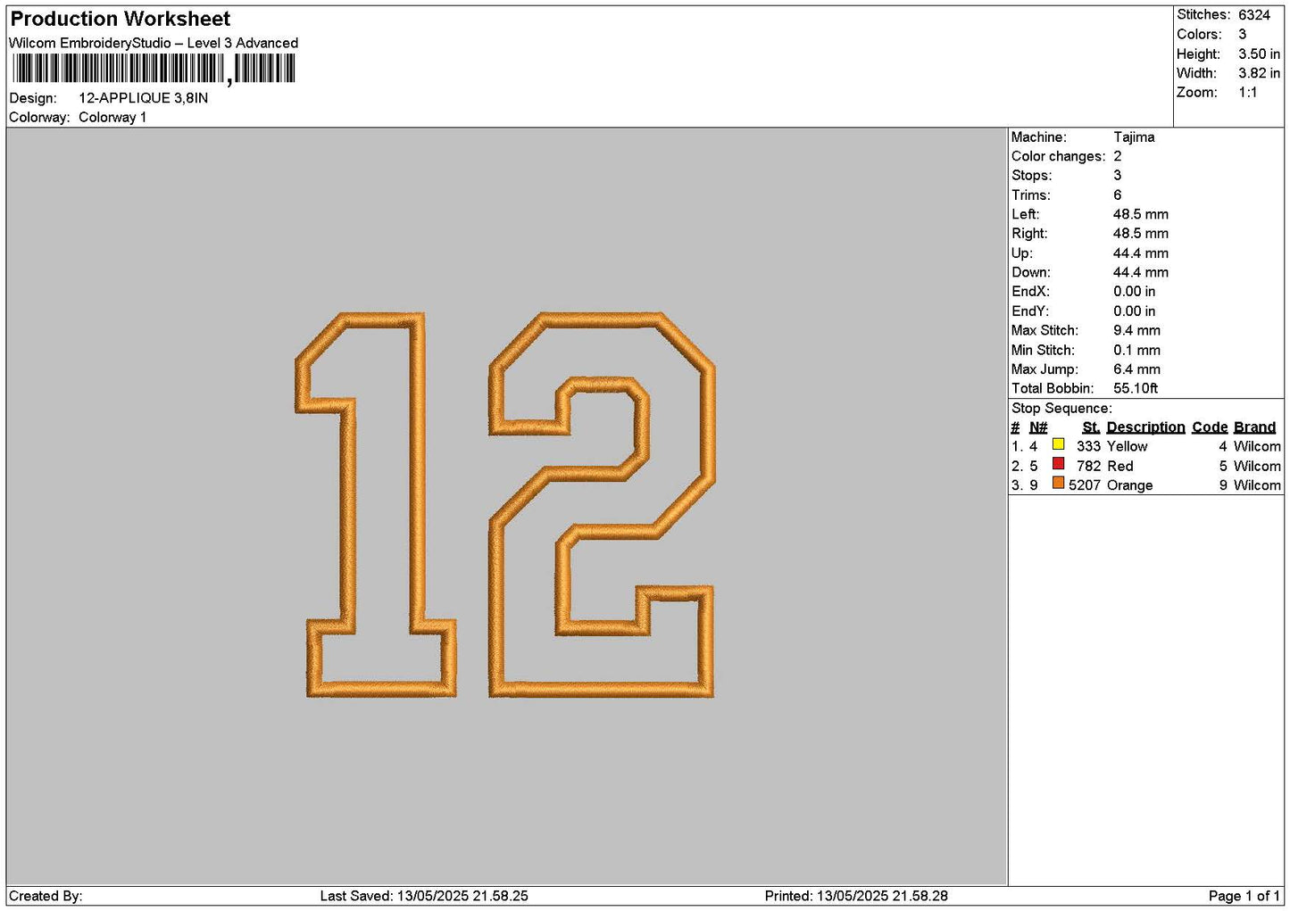 12 Applique Embroidery File 6 sizes