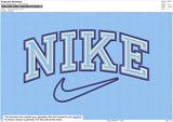 Nike Double Outlines Embroidery File 8 Size