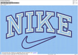 Nike Double Outlines Embroidery File 8 Size
