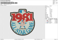 1981 STAR GAME OK Embroidery File 6 size