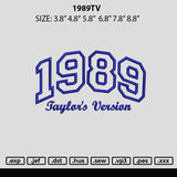 1989Tv Embroidery File 6 sizes