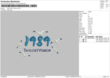 Taylorver003 Embroidery File 6 sizes