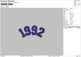 1992 Embroidery File 5 sizes