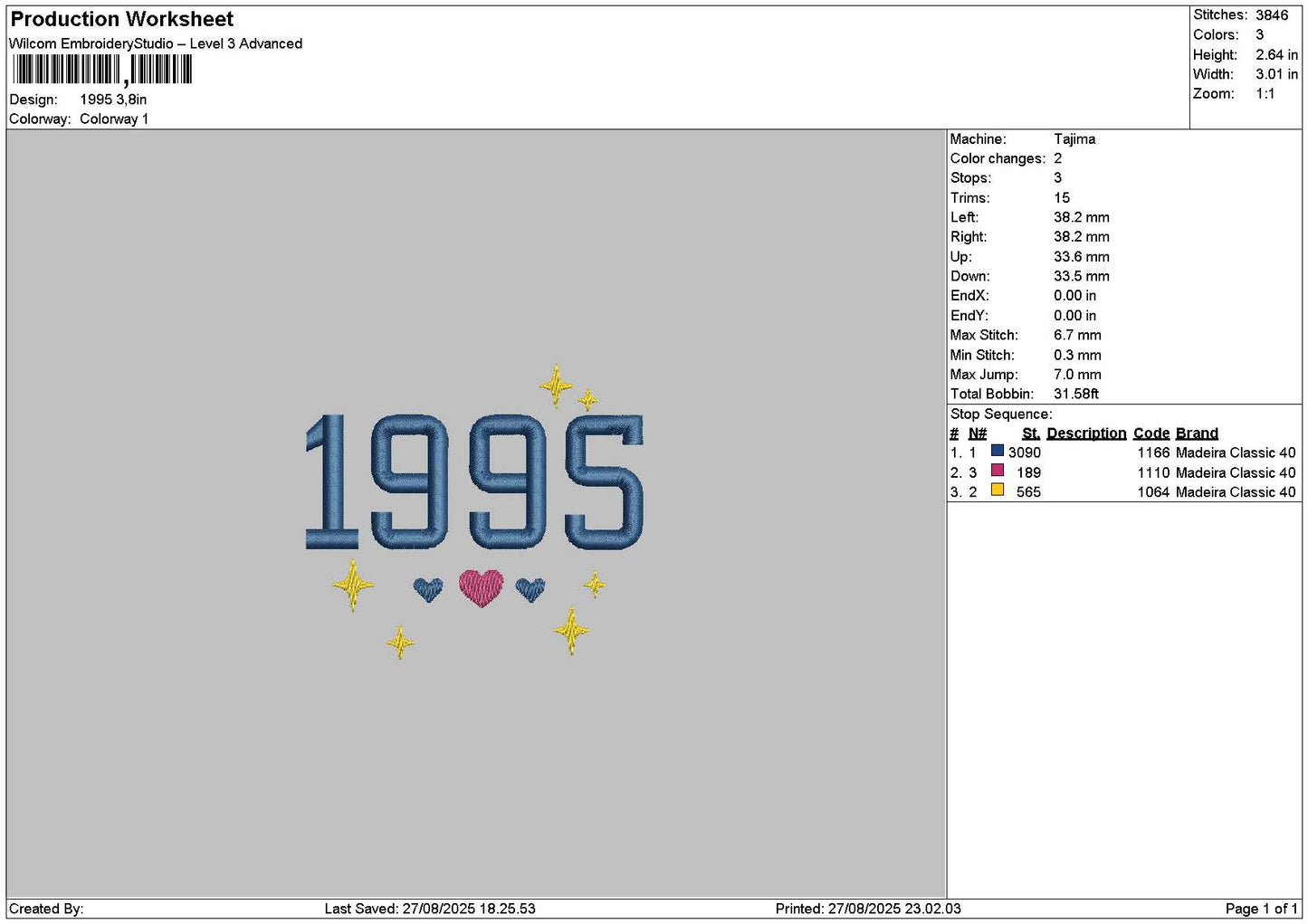 1995embro Embroidery File 6 sizes