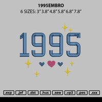 1995embro Embroidery File 6 sizes