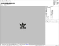 Adidas Trefoil Embroidery File 5 size