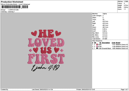 Johntext Embroidery File 6 sizes