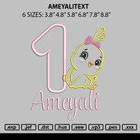 Ameyalitext Embroidery File 6 sizes