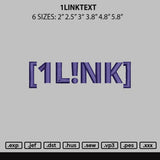 1linktext Embroidery File 6 sizes