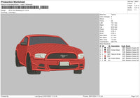 Red Car 004 Embroidery File 6 sizes