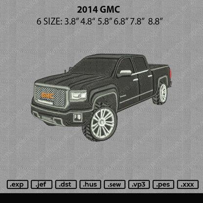 2014 GMC Embroidery File 6 sizes