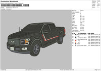 2018 Ford F150 Embroidery File 6 sizes