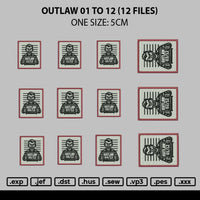 Outlaw01to12 Embroidery 12 Files