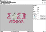 Senior 26 App Embroidery File 6 sizes