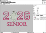 Senior 26 App Embroidery File 6 sizes