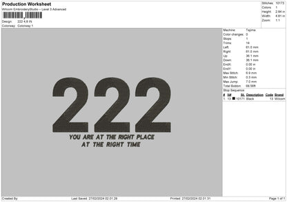 Number Text Embroidery File 6 sizes