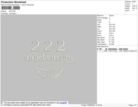 222 Angel Energy Embroidery File 4 size