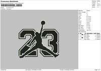 23 Jordan Embroidery File 6 sizes