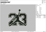 23 Jordan Embroidery File 6 sizes