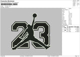 23 Jordan Embroidery File 6 sizes