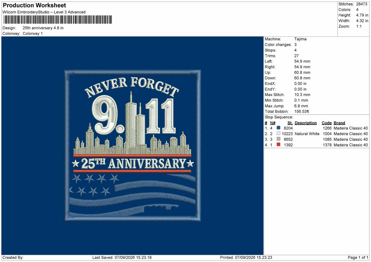 Anniversary Text Embroidery Machine Design File 6 sizes